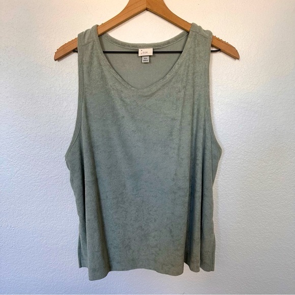 a new day Tops - A New Day Sage Green Tank Top